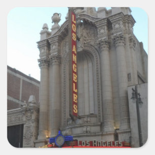 Los Angeles Theater Fyrkantigt Klistermärke