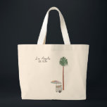 Los Angeles Tote Bag Wedding-tjänst Jumbo Tygkasse<br><div class="desc">Fira din speciella dag i Los Angeles med vår Los Angeles Tote Bag Wedding Favors. Denna snyggt och praktiska tote bags är perfekt för att klinga dina gäster och låta dem bära biet i stadens charm var de än går. Vår Los Angeles Tote bags har ett kollage av stadens mest...</div>