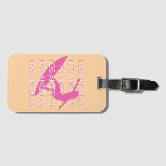 Los Angeles Travel Art, Kalifornien, Beach Älskare Bagagebricka (Framsida horisontal)