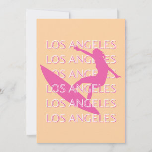 Los Angeles Travel Art, Kalifornien, Beach Älskare Julkort