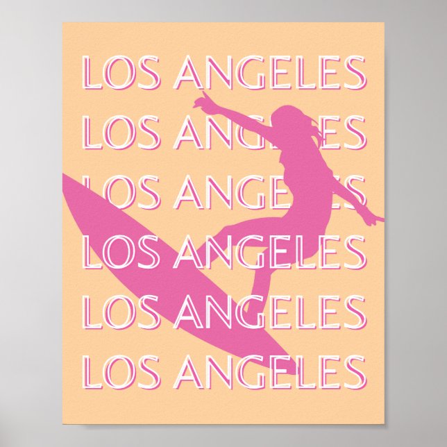 Los Angeles Travel Art, Kalifornien, Beach Älskare Poster (Framsidan)