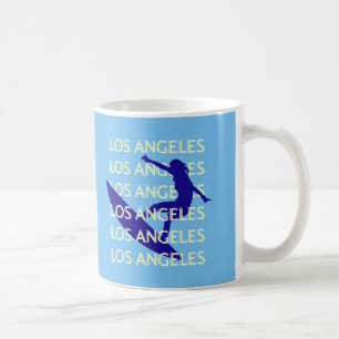 Los Angeles Travel Art, Kalifornien, Travel, Blue Kaffemugg