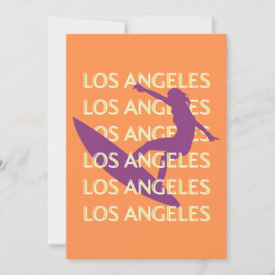 Los Angeles Travel Art, Kalifornien, Travel, Orang Julkort