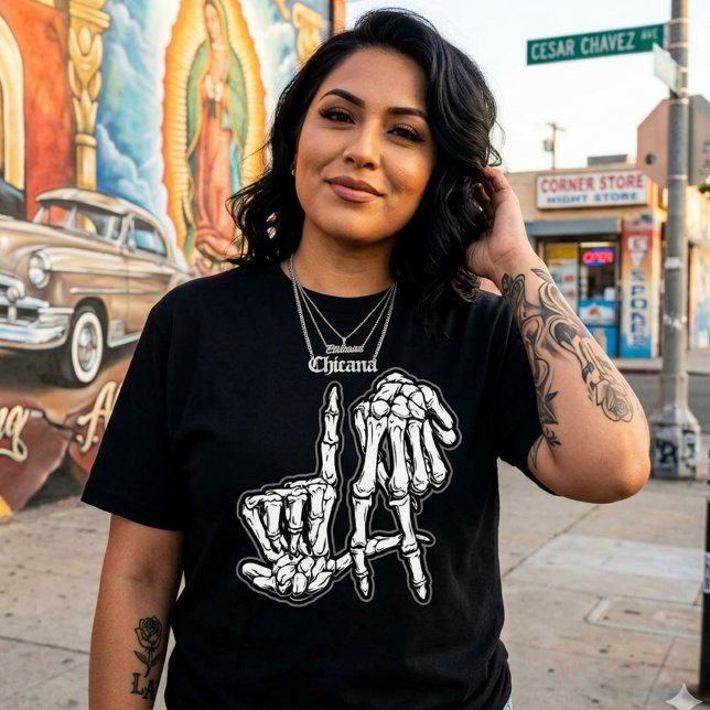Los Angeles tröja med efternamn (Los Angeles tee personalized with Last Name)