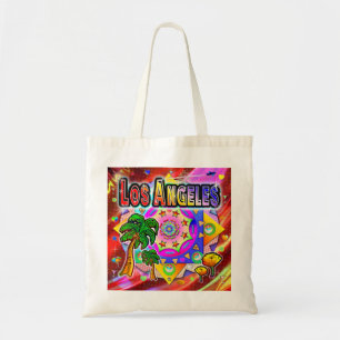 Los Angeles Tropical Friends Tote Bag Tygkasse