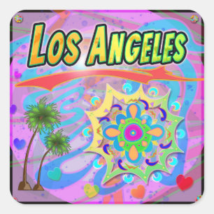 Los Angeles True Progress Sticker Fyrkantigt Klistermärke
