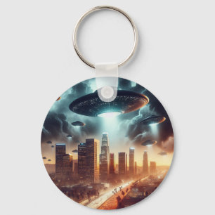 Los Angeles UFO Invasion Nyckelring