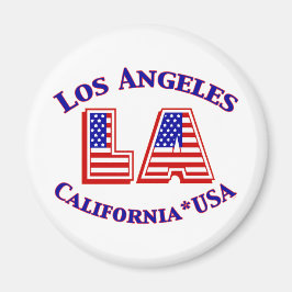 Los Angeles USA Patriotic Logotyp Magnet