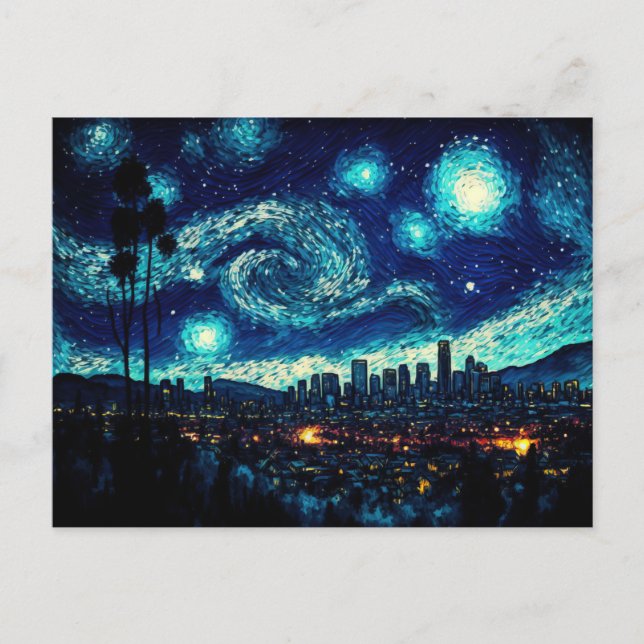 Los Angeles, Van Gogh's Starry Night stil Vykort (Framsida)