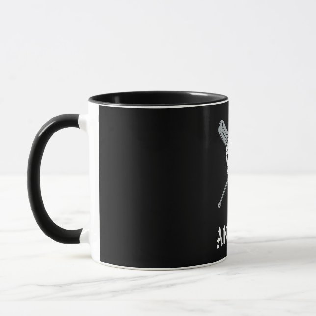 Los Angeles Varsity Stil Baseball Skull Gift Mugg (Vänster)