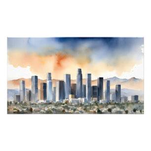 Los Angeles vattenfärgkonst Fototryck
