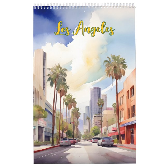 Los Angeles vattenfärgkonst Kalender (Omslag)
