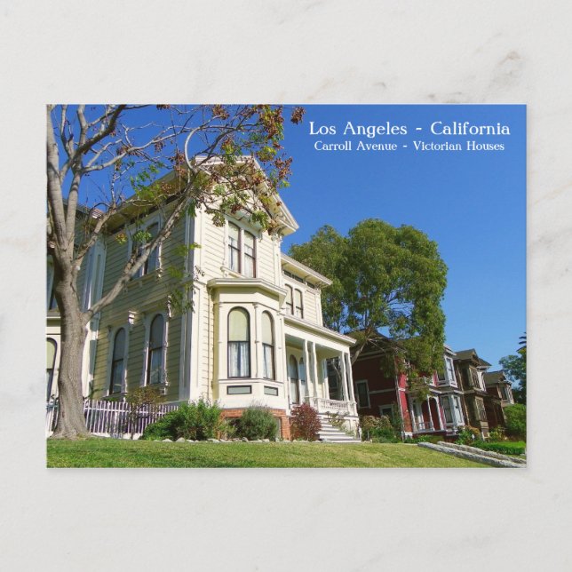 Los Angeles Victorian Houses Postcard! Vykort (Framsida)