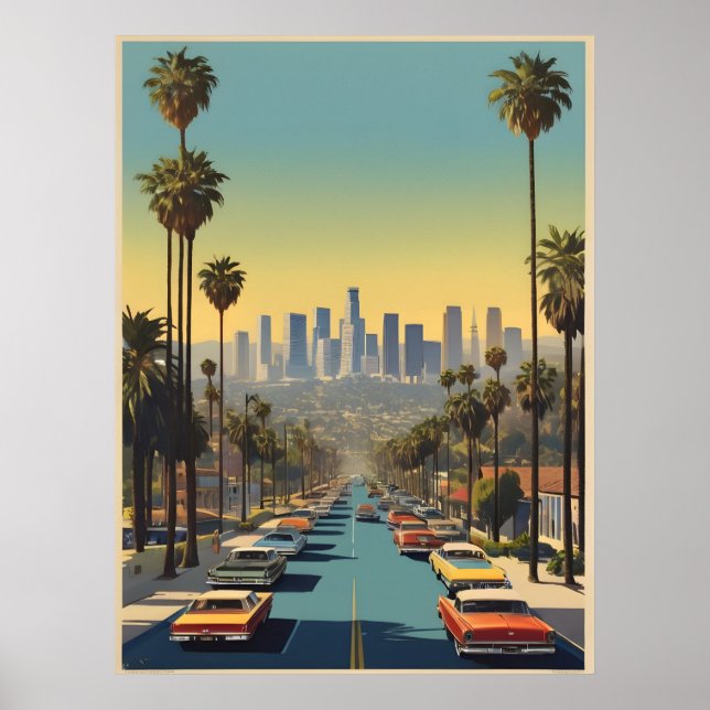 Los Angeles vintage affisch (Framsidan)