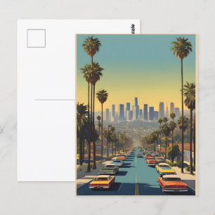 Los Angeles vintage affisch Vykort