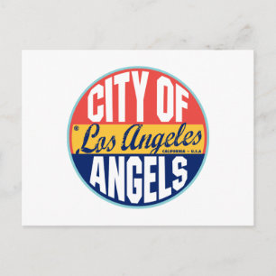 Los Angeles Vintage Label Vykort