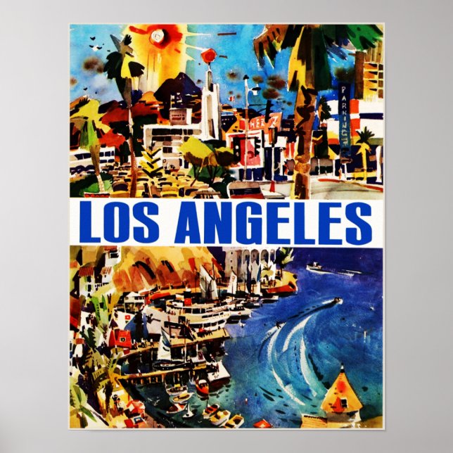 Los Angeles vintage resor poster (Framsidan)