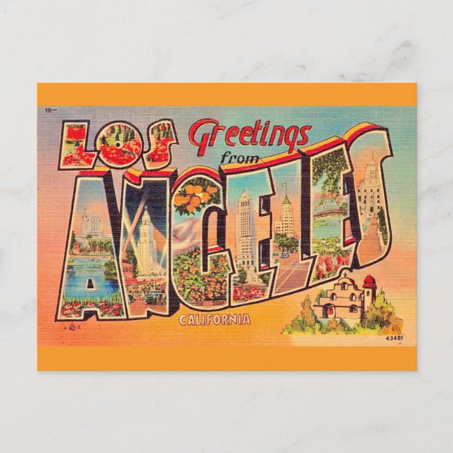 Los Angeles Vintage vykort (Framsida)
