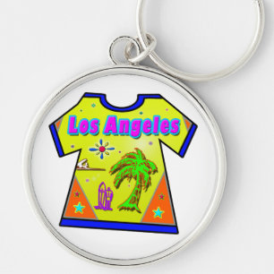 "Los Angeles Vivid 1"-nyckelkedja Rund Silverfärgad Nyckelring
