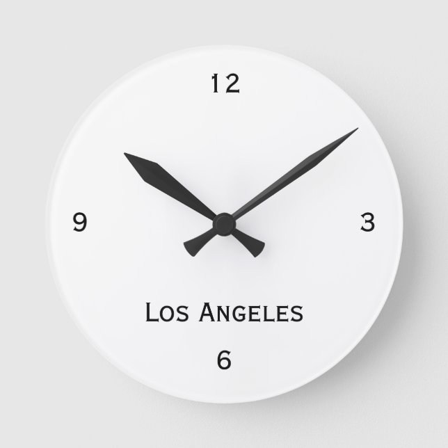 Los Angeles Wall Clock Rund Klocka (Framsida)