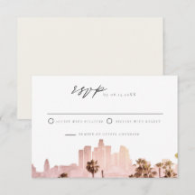 LOS ANGELES Watercolor Skyline Bröllop OSA