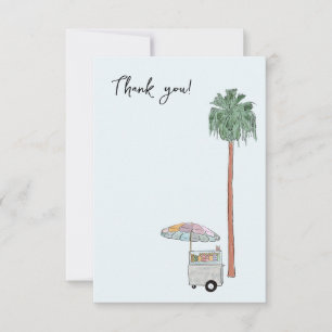 Los Angeles Watercolor Tacksamhetskort Tack Kort