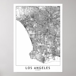 Los Angeles White Karta Poster