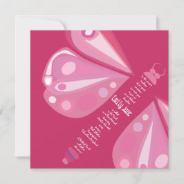 LÖS Bat mitzvah BUTTERFLIK-inbjudan Inbjudningar