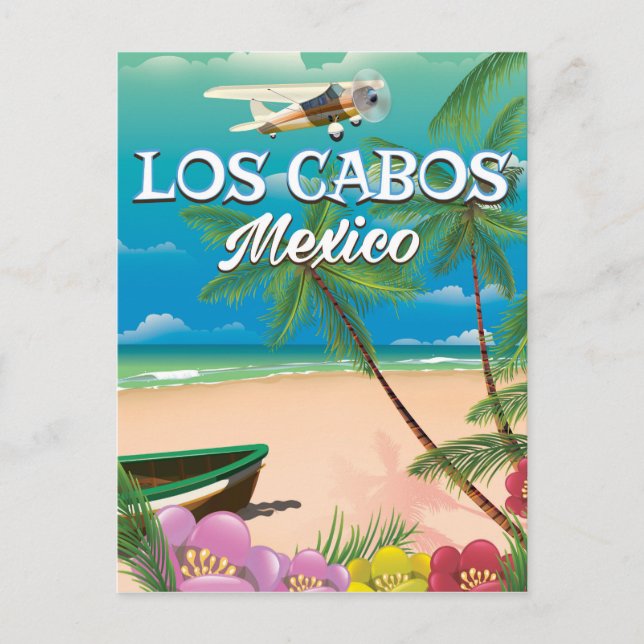 Los Cabos Mexiko strand affisch Vykort (Framsida)