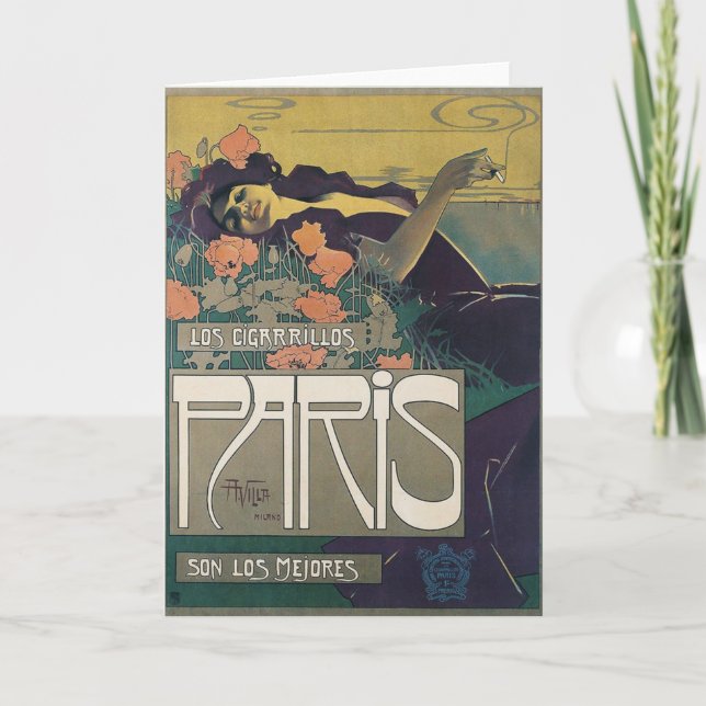 Los Cigarrillos París Kort (Framsida)