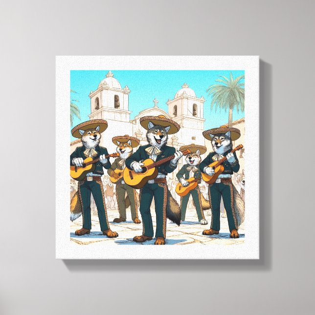 Los Coyotes Mariachi  Canvastryck (Framsida)
