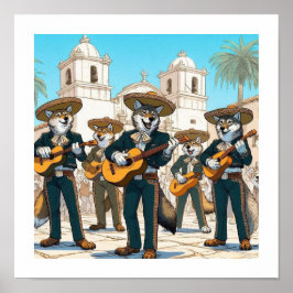 Los Coyotes Mariachi Poster