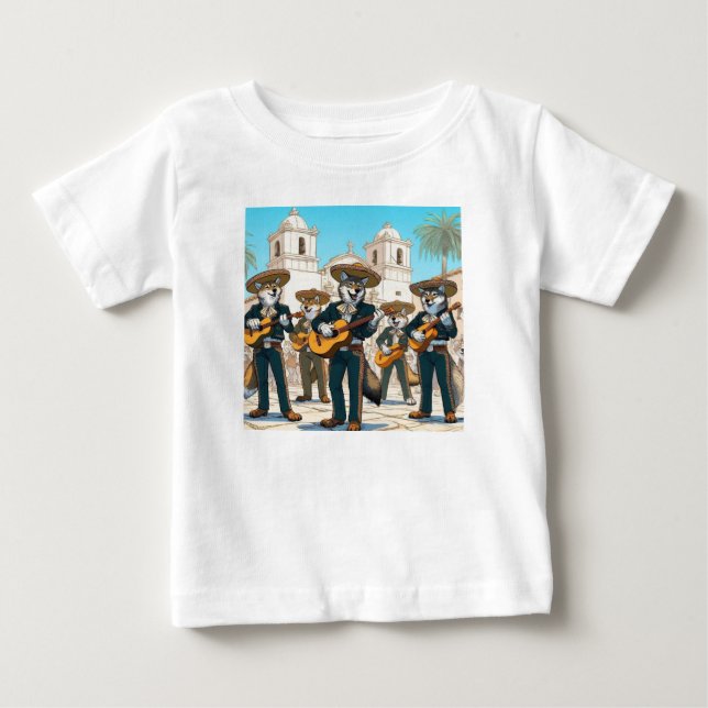 Los Coyotes Mariachi  T Shirt (Framsida)