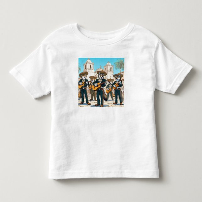 Los Coyotes Mariachi  T Shirt (Framsida)