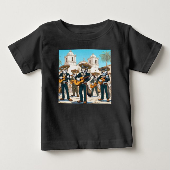 Los Coyotes Mariachi  T Shirt (Framsida)
