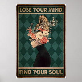 Lös ditt sinne Hitta din sjö vintage affisch