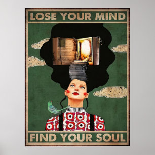 Lös ditt sinne Hitta din sjö vintage affisch