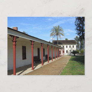 Los Encinos Historic California Adobe Postcard Vykort