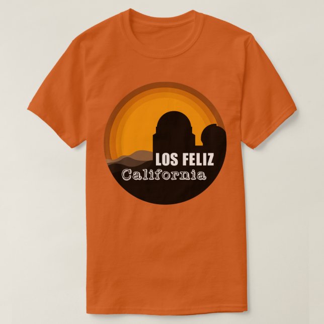 Los Feliz California Los Angeles Griffith Observat T Shirt (Design framsida)
