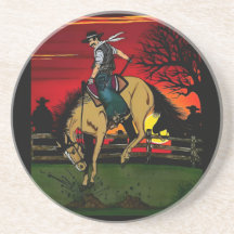 "Los Gauchos" Sandstone Underlägg/"The Cowboys"