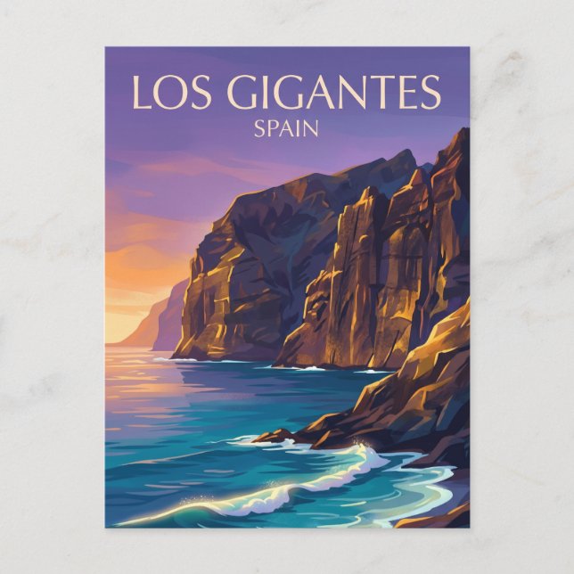 Los Gigantes-klipporna Spanien Vykort (Framsida)