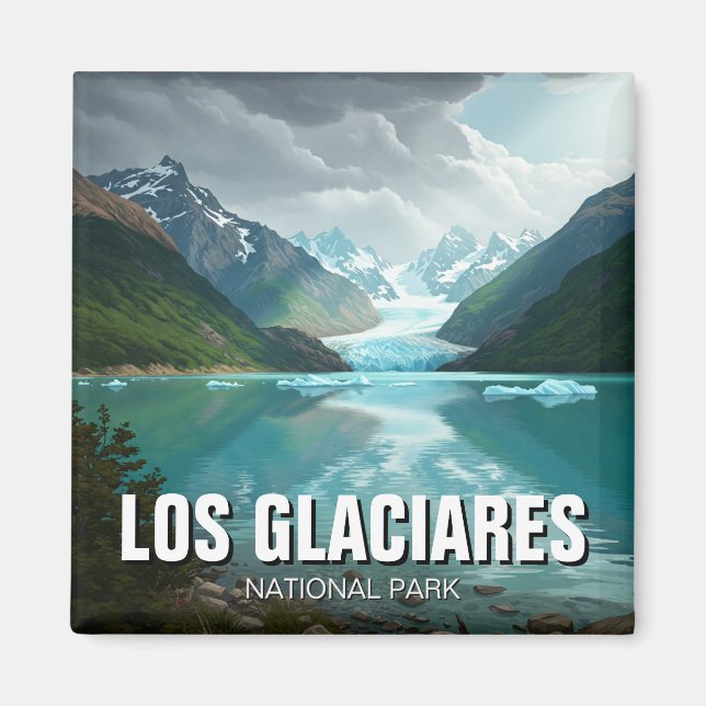 Los Glaciares nationalpark Argentina Travel Magnet (Framsidan)