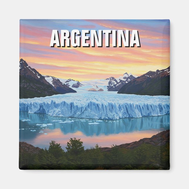 Los Glaciares nationalpark Argentina Travel Magnet (Framsidan)