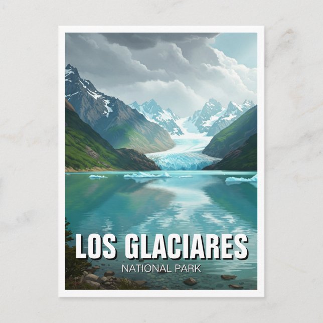 Los Glaciares nationalpark Argentina Travel Vykort (Framsida)