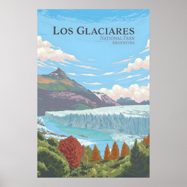 Los Glaciares Nationalpark Resaffisch Poster (Framsidan)