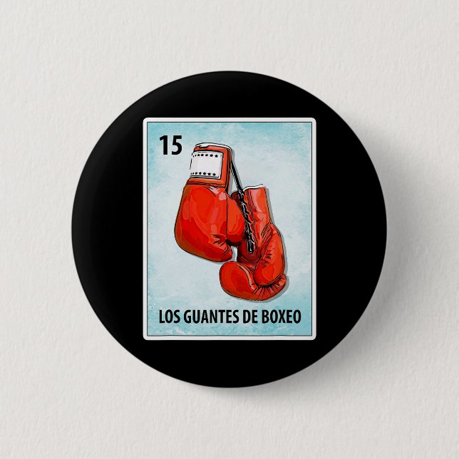 Los Guantes De Boxeo Mexican Boxing Handskar Knapp (Framsida)