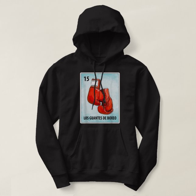Los Guantes De Boxeo Mexican Boxing Handskar Kort  Hoodie (Design framsida)