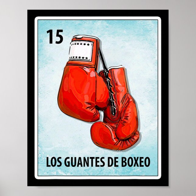 Los Guantes De Boxeo Mexican Boxing Handskar Poster (Framsidan)