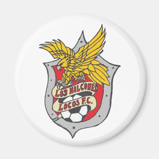 Los Halcones Locos FC - Fridge Magnet Round (Framsidan)