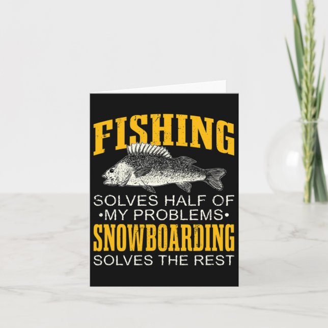 Lös hälften av mina problem med att fiska snö-påst kort (Framsida)